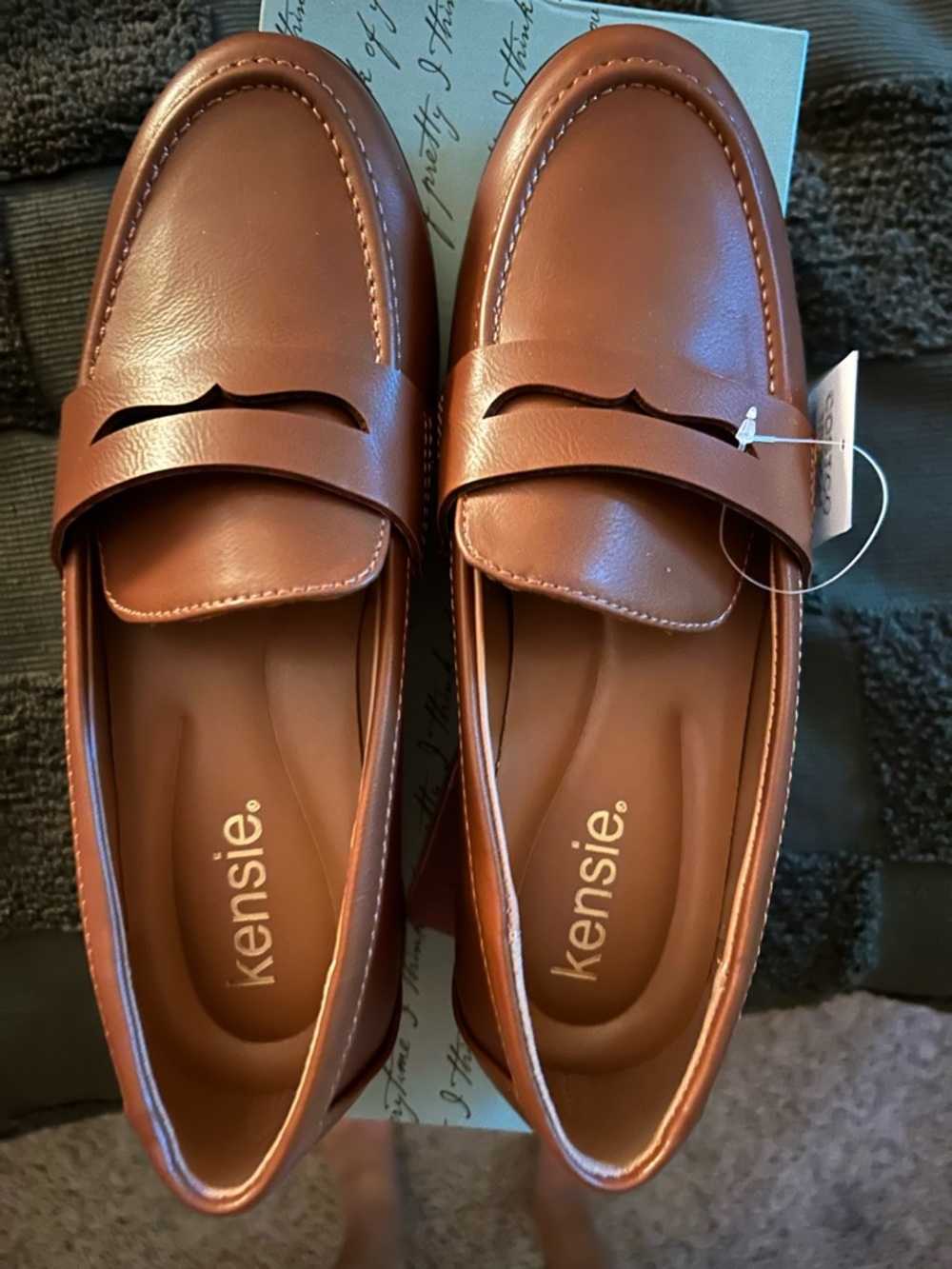 Kensie Classic Penny Loafers in Brown